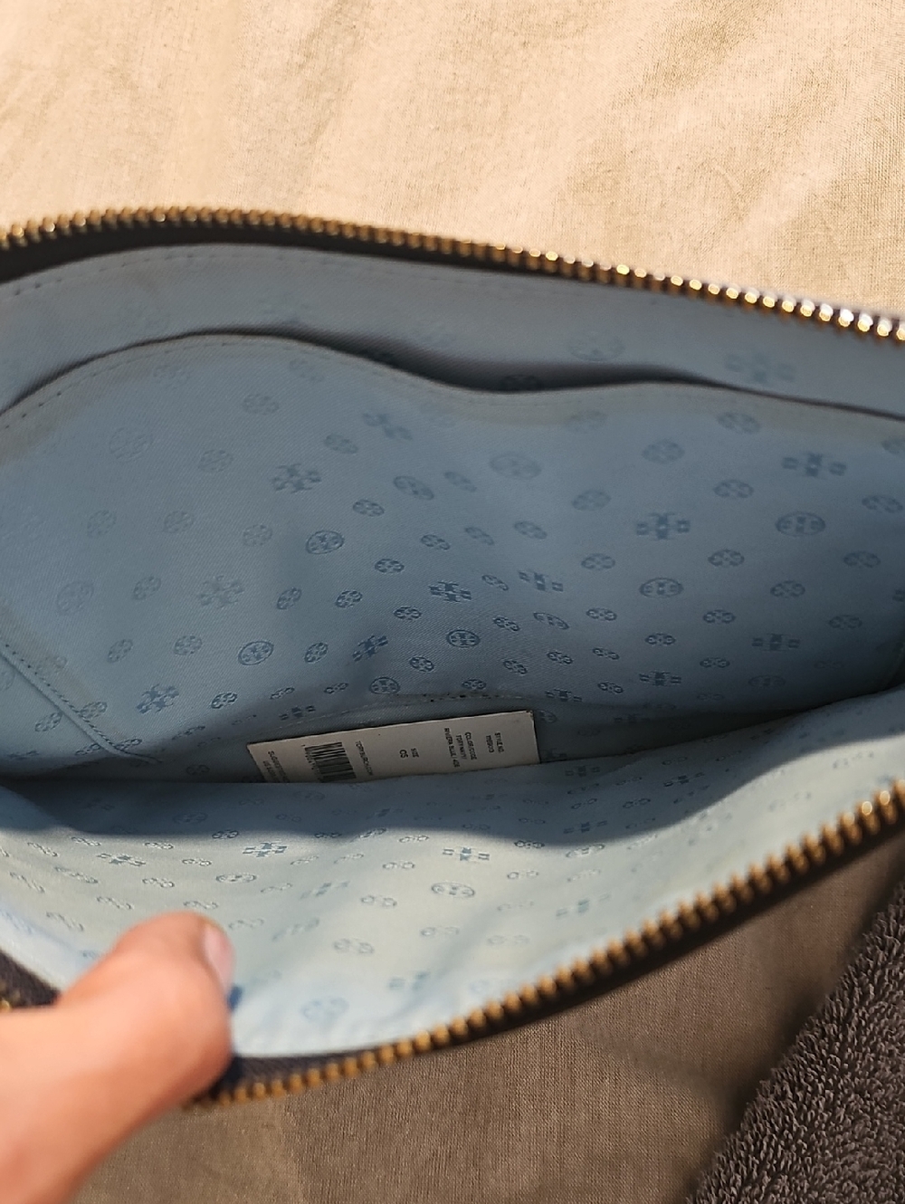 Tory Burch Navy And Sky Blue Wristlet Clutch - Picture 5 of 8